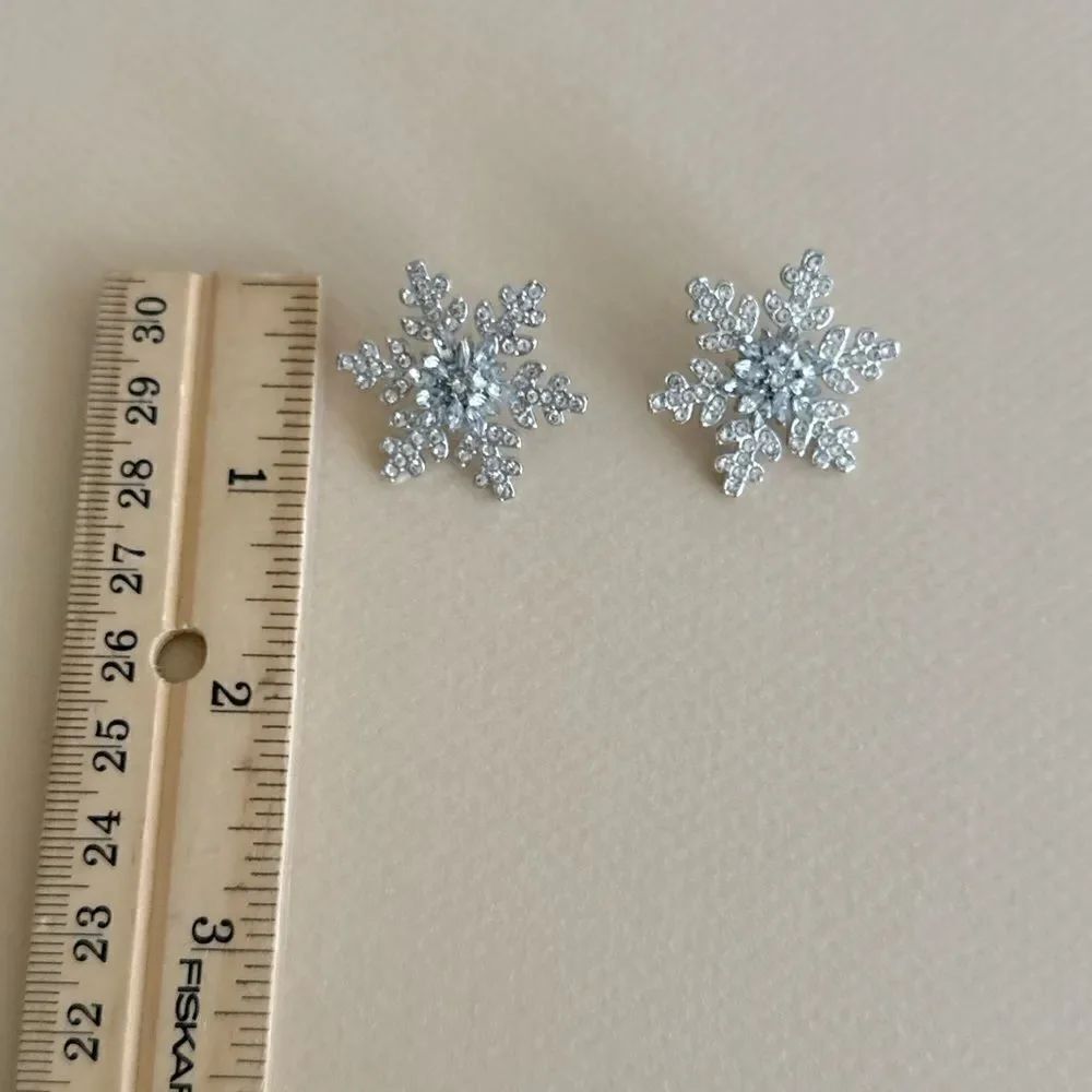 Snowflake earrings S790 - Picture 3 of 3